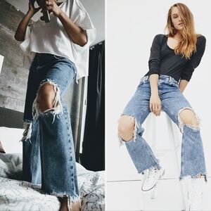 NWT Free People - Mid-Rise Straight Leg Jeans